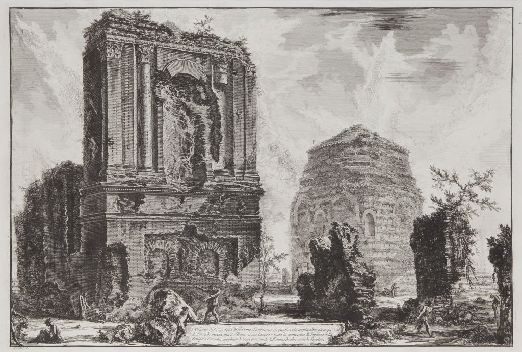 Veduta del Sepolcro di Pisone Liciniano su l’antica via Appia, Giovanni Battista Piranesi