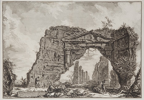 Avanzi d'un portico coperto, o criptoportico in una villa di Domiziano , Giovanni Battista Piranesi