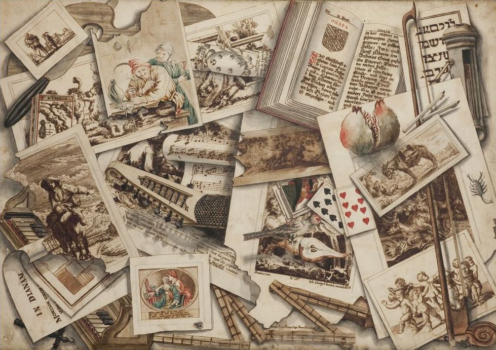 Giuseppe Crespi, Trompe‑l'oeil. Ces drolles font bonne chère
