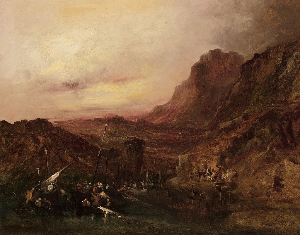 Eugenio Lucas Velázquez, Sunset on a coast of North Africa