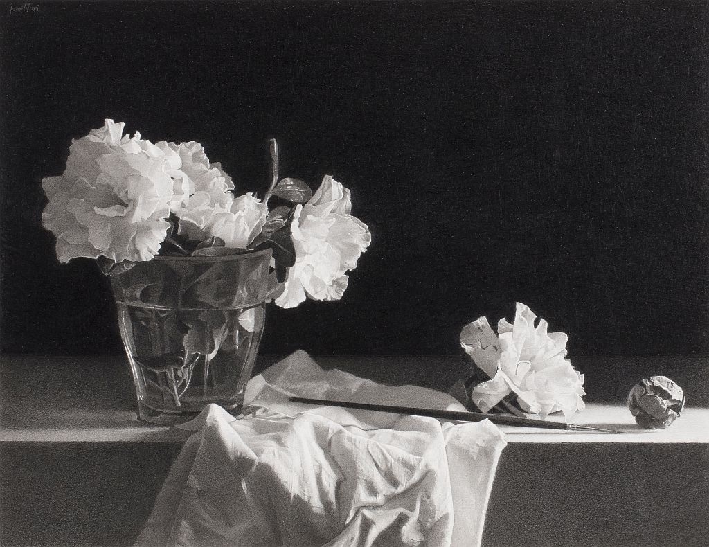 Josep Santilari, L'artista: vas amb flors