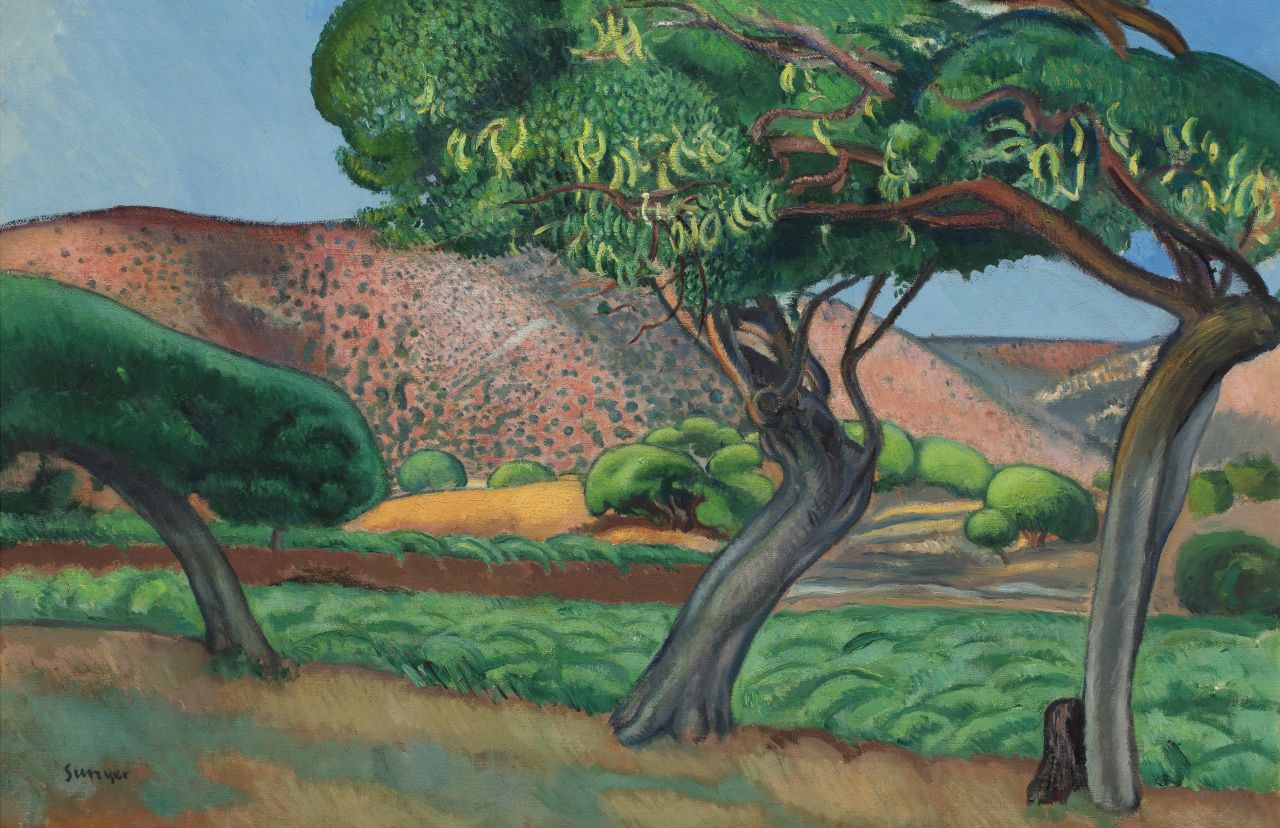 Els garrofers, Joaquim Sunyer