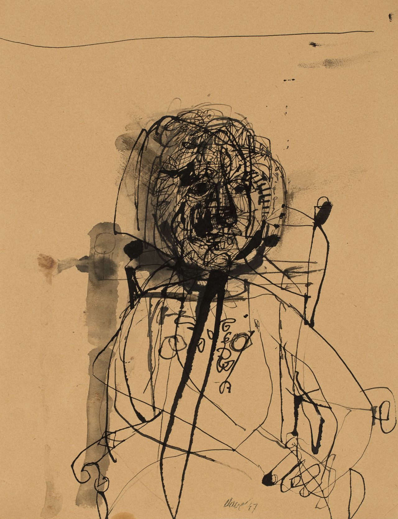 Antoni-clavé-figura-dibujo-abstracto